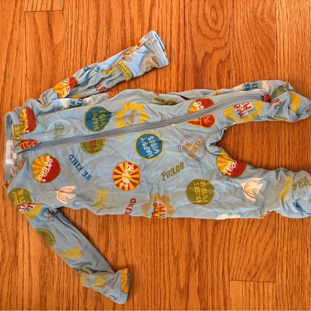 Angel Dear - Blue Peace Print Footie